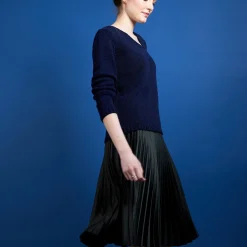 Maison Montagut Pull Col V En Soie Coton Et Laine - Blovis><noscript><img width=