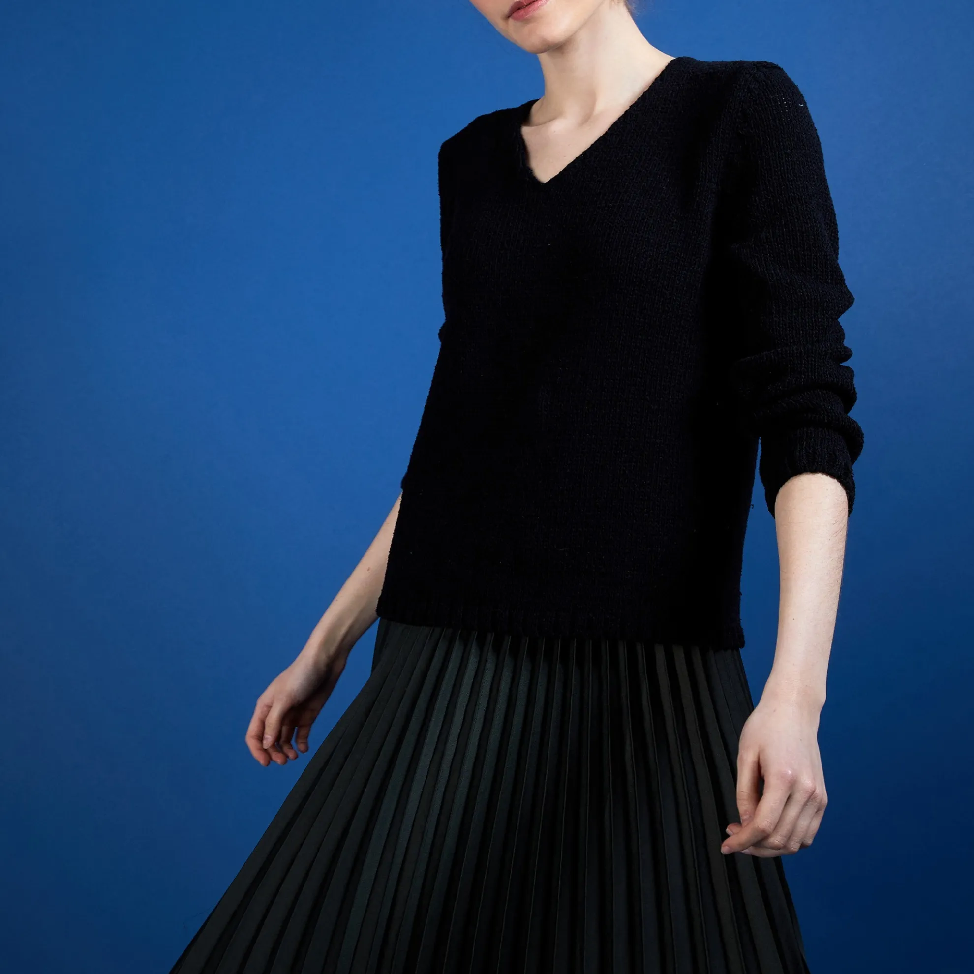 Maison Montagut Pull Col V En Soie Coton Et Laine - Blovis>Femme Pulls