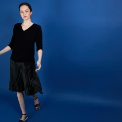 Maison Montagut Pull Col V En Soie Coton Et Laine - Blovis><noscript><img width=