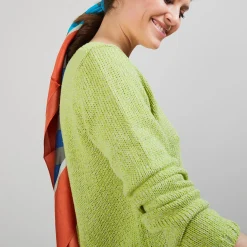 Maison Montagut Pull Col V En Soie Coton Et Laine - Blovis><noscript><img width=