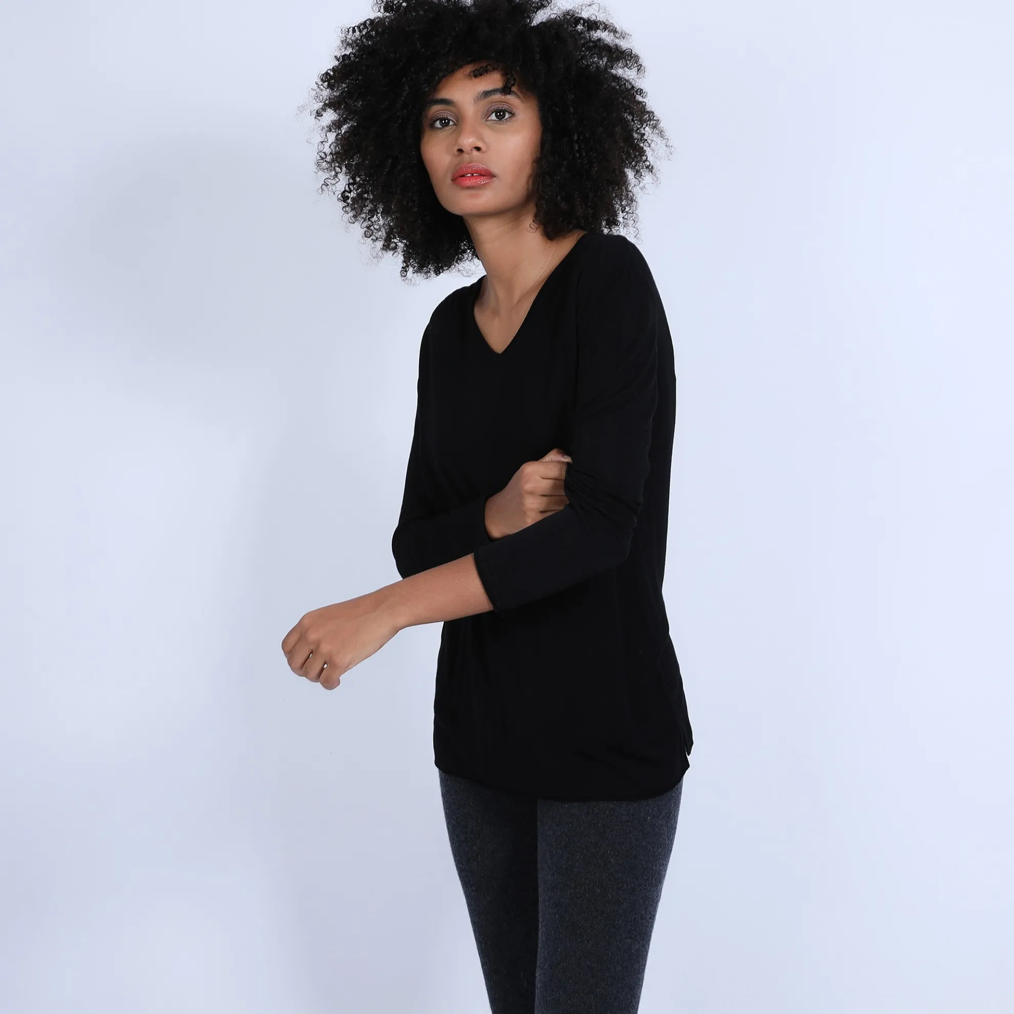 Maison Montagut Pull Col V Oversize En Bambou Cachemire - Ornella>Femme Pulls