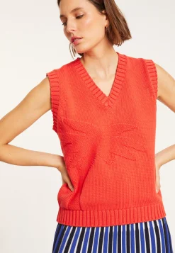 Maison Montagut Pull Col V Sans Manches En Coton - Manon>Femme Pulls