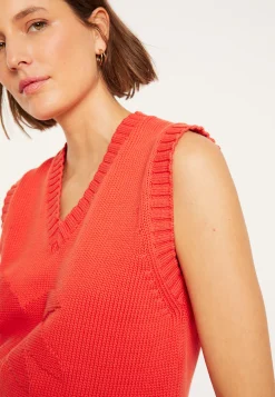 Maison Montagut Pull Col V Sans Manches En Coton - Manon><noscript><img width=