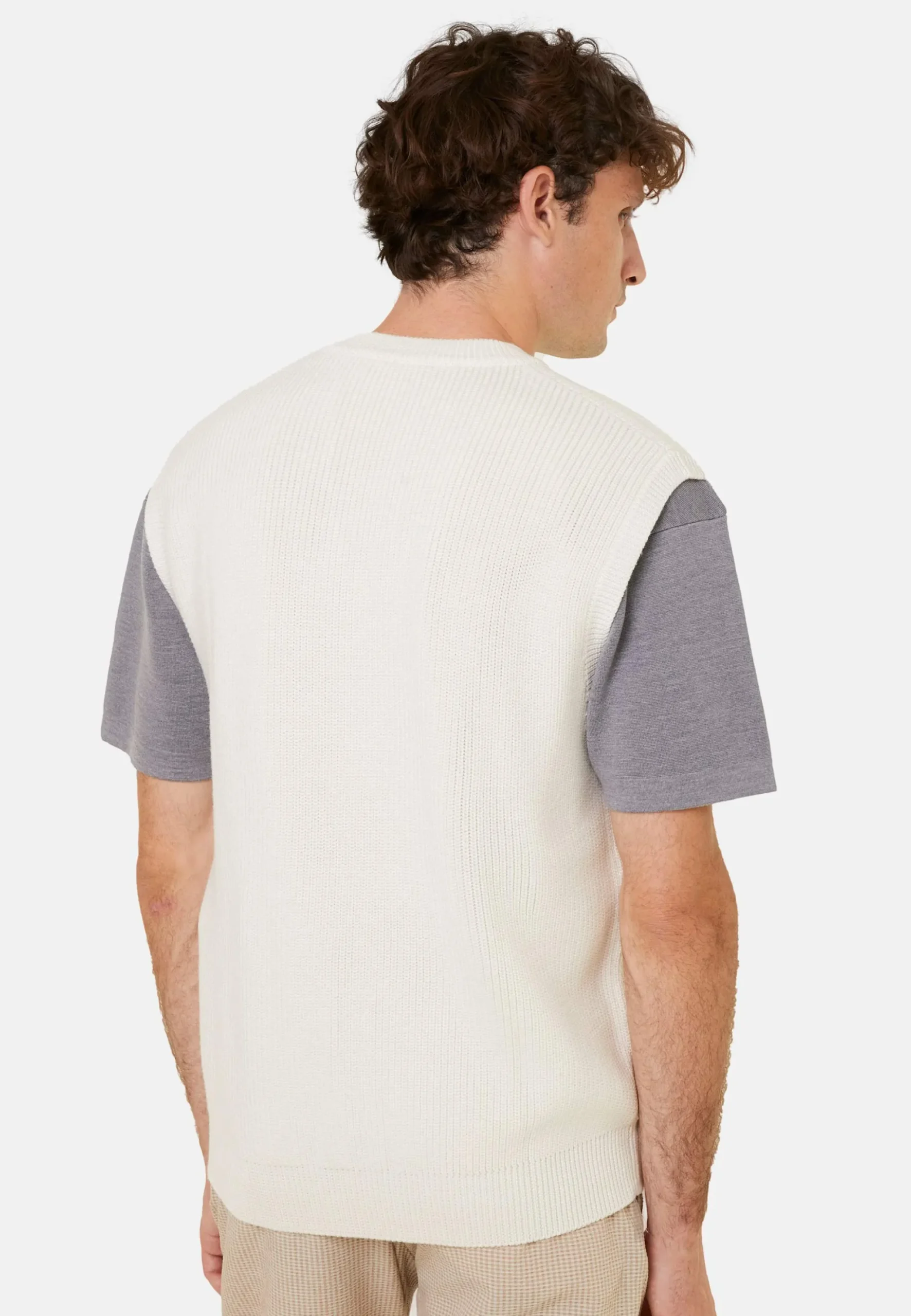 Maison Montagut Pull Col V Sans Manches En Laine Merinos - Felipe>Homme Pulls