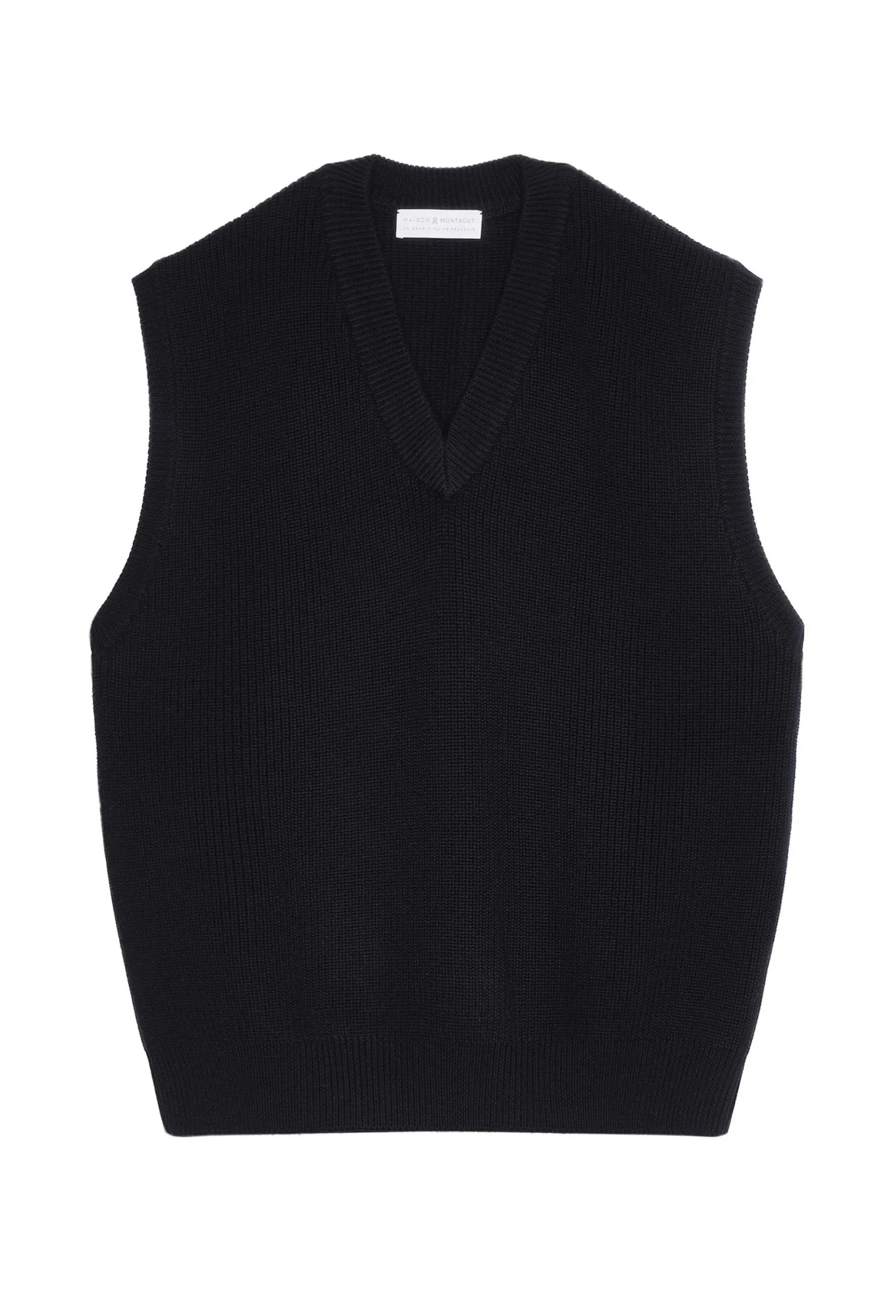 Maison Montagut Pull Col V Sans Manches En Laine Merinos - Felipe>Homme Pulls