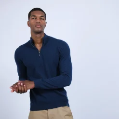 Maison Montagut Pull Col Zippe En Cachemire 2 Fils - Blaise><noscript><img width=