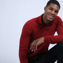 Maison Montagut Pull Col Zippe En Cachemire 2 Fils - Blaise><noscript><img width=