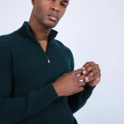 Maison Montagut Pull Col Zippe En Cachemire 2 Fils - Blaise><noscript><img width=