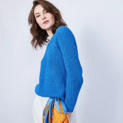 Maison Montagut Pull Cotele Col V - Charles><noscript><img width=