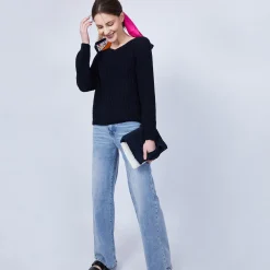 Maison Montagut Pull Cotele Col V - Charles><noscript><img width=