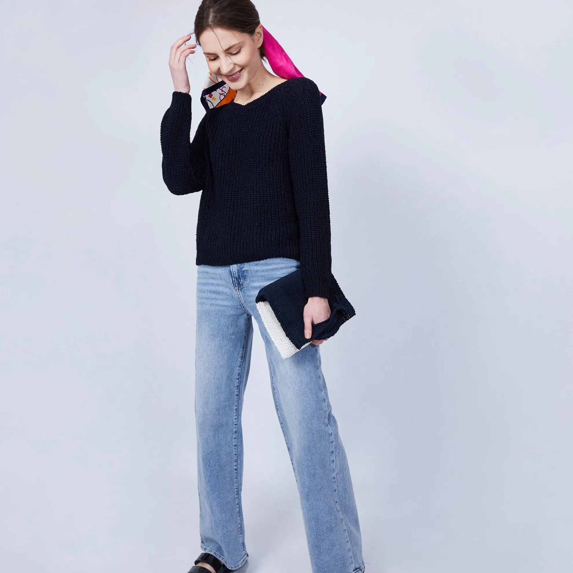 Maison Montagut Pull Cotele Col V - Charles>Femme Pulls