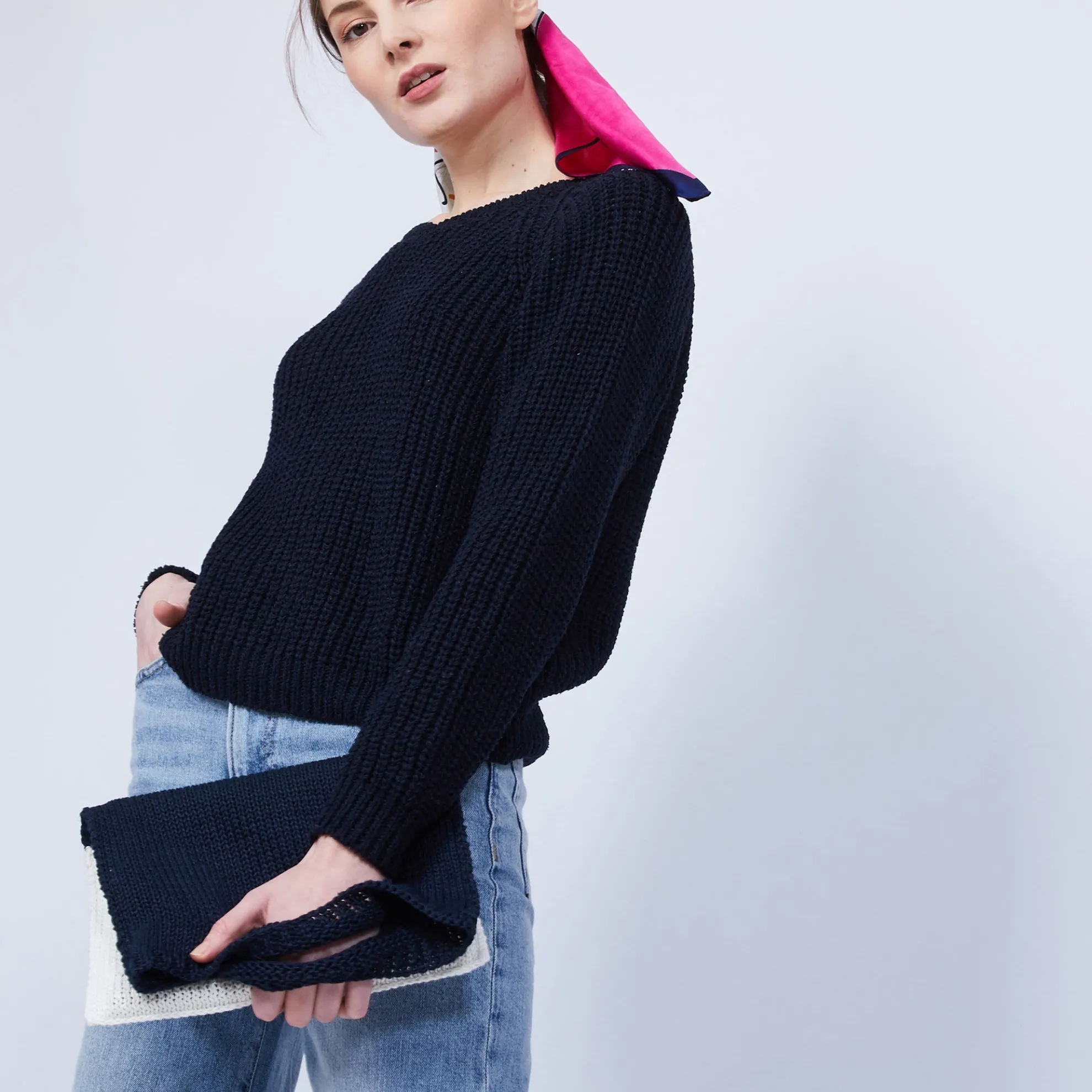 Maison Montagut Pull Cotele Col V - Charles>Femme Pulls