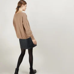 Maison Montagut Pull Court Col V En Cachemire Avec Poches - Balba><noscript><img width=