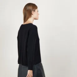 Maison Montagut Pull Court Col V En Cachemire Avec Poches - Balba><noscript><img width=