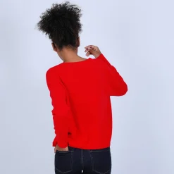 Maison Montagut Pull Court Col V En Cachemire Avec Poches - Balba><noscript><img width=