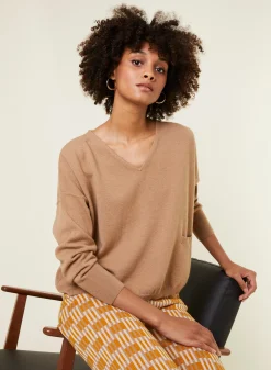 Maison Montagut Pull Court En Cachemire Avec Poche - Balba><noscript><img width=