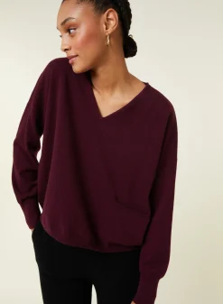 Maison Montagut Pull Court En Cachemire Avec Poche - Balba><noscript><img width=