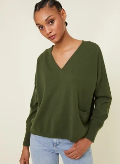 Maison Montagut Pull Court En Cachemire Avec Poche - Balba><noscript><img width=