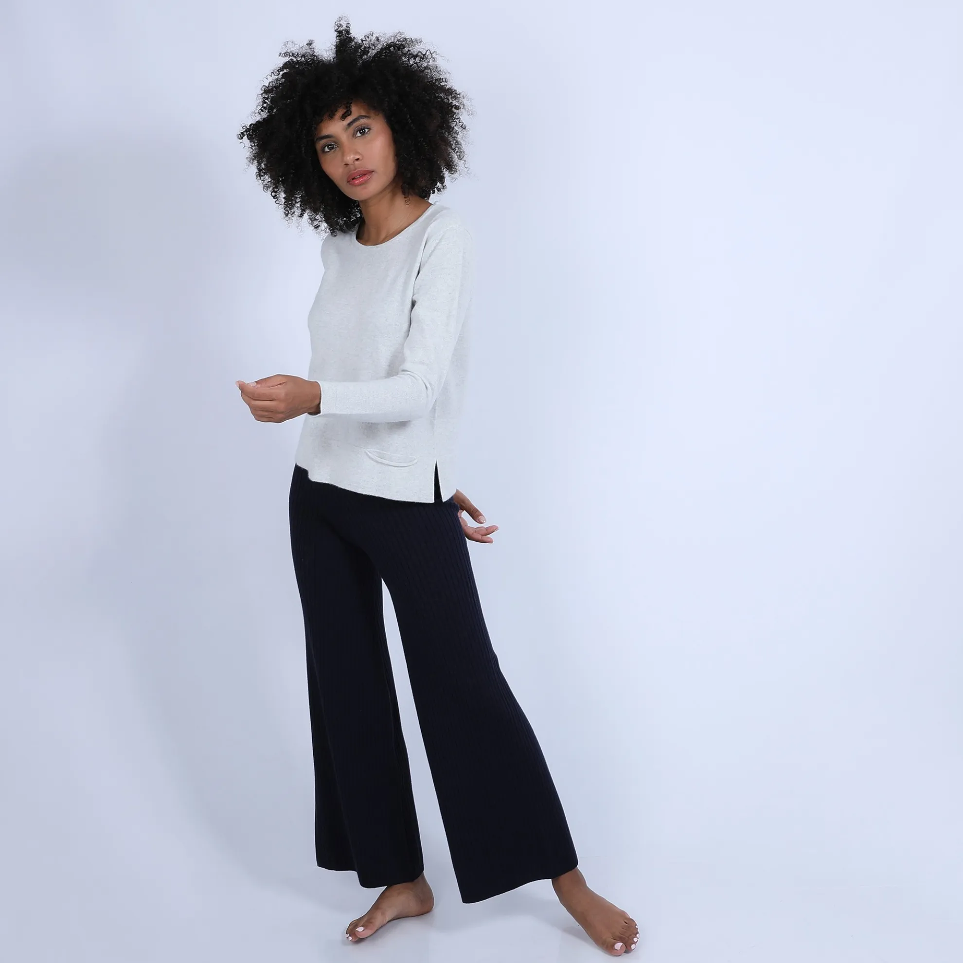 Maison Montagut Pull Court Fentes Cotes En Cachemire - Ophelie>Femme Pulls