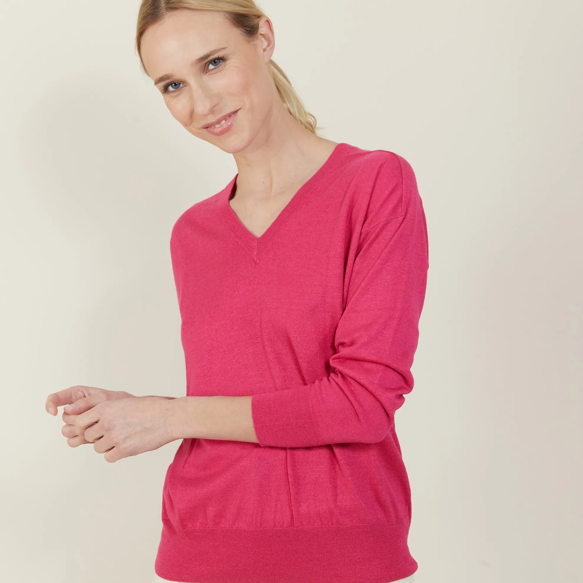 Maison Montagut Pull Emmanchures Marteau En Lin Cachemire - Bailen>Femme Pulls