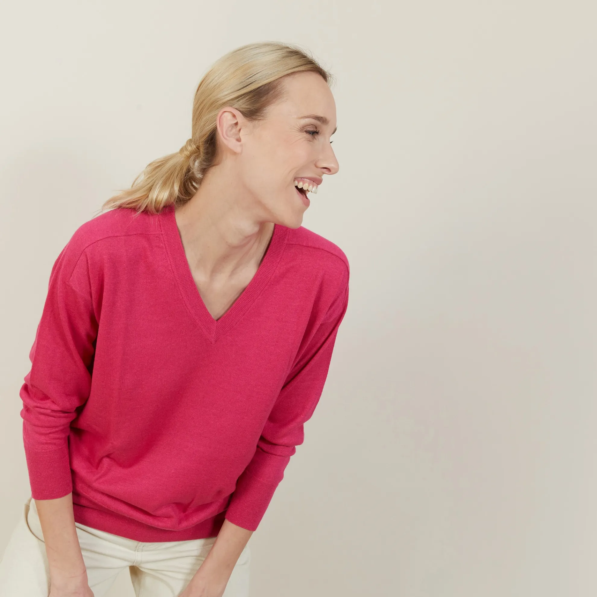 Maison Montagut Pull Emmanchures Marteau En Lin Cachemire - Bailen>Femme Pulls