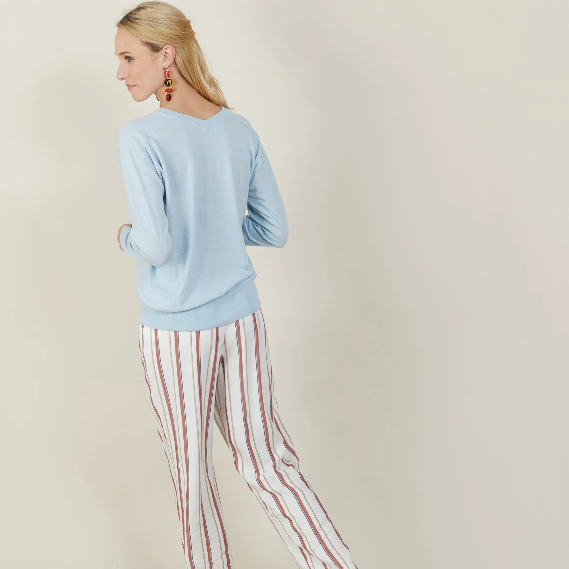 Maison Montagut Pull Emmanchures Marteau En Lin Cachemire - Bailen>Femme Pulls