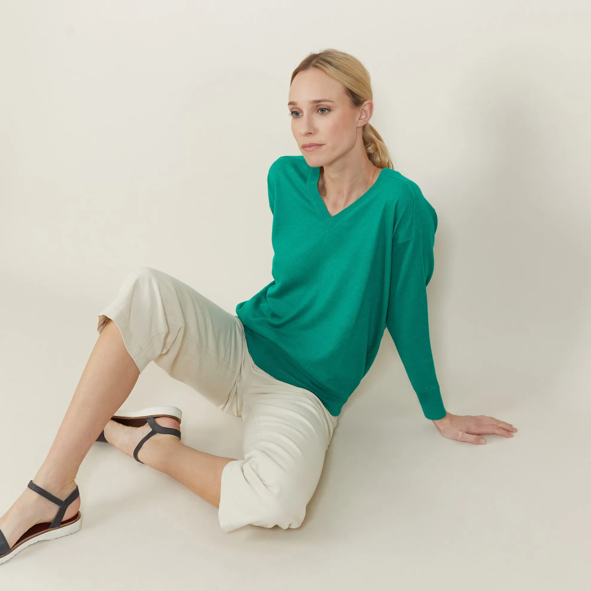 Maison Montagut Pull Emmanchures Marteau En Lin Cachemire - Bailen>Femme Pulls