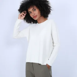 Maison Montagut Pull En Cachemire A Col Rond Boutons Dos - Becky><noscript><img width=