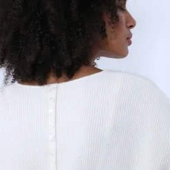 Maison Montagut Pull En Cachemire A Col Rond Boutons Dos - Becky><noscript><img width=