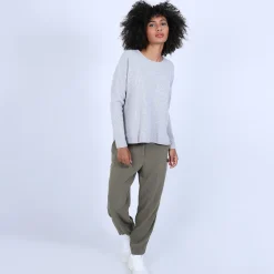 Maison Montagut Pull En Cachemire A Col Rond Boutons Dos - Becky><noscript><img width=