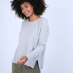 Maison Montagut Pull En Cachemire A Col Rond Boutons Dos - Becky><noscript><img width=