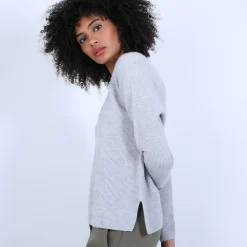 Maison Montagut Pull En Cachemire A Col Rond Boutons Dos - Becky><noscript><img width=