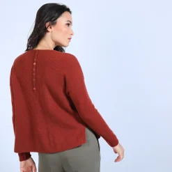 Maison Montagut Pull En Cachemire A Col Rond Boutons Dos - Becky><noscript><img width=