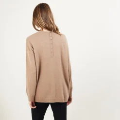 Maison Montagut Pull En Cachemire Boutonne Au Dos - Bahia><noscript><img width=