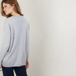 Maison Montagut Pull En Cachemire Boutonne Au Dos - Bahia><noscript><img width=