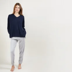 Maison Montagut Pull En Cachemire Col V Avec Fentes - Brendao><noscript><img width=