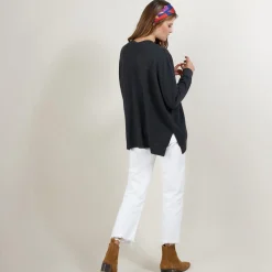 Maison Montagut Pull En Cachemire Col V Avec Fentes - Brendao><noscript><img width=