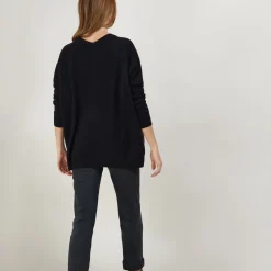 Maison Montagut Pull En Cachemire Col V Avec Fentes - Brendao><noscript><img width=