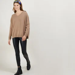 Maison Montagut Pull En Cachemire Col V Avec Fentes - Brendao><noscript><img width=