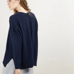 Maison Montagut Pull En Cachemire Col V Avec Fentes - Brendao><noscript><img width=