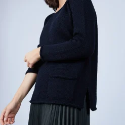 Maison Montagut Pull En Laine Et Soie Poche Avant - Bajira><noscript><img width=