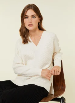 Maison Montagut Pull Fentes Jeux De Points Cachemire - Giulia><noscript><img width=