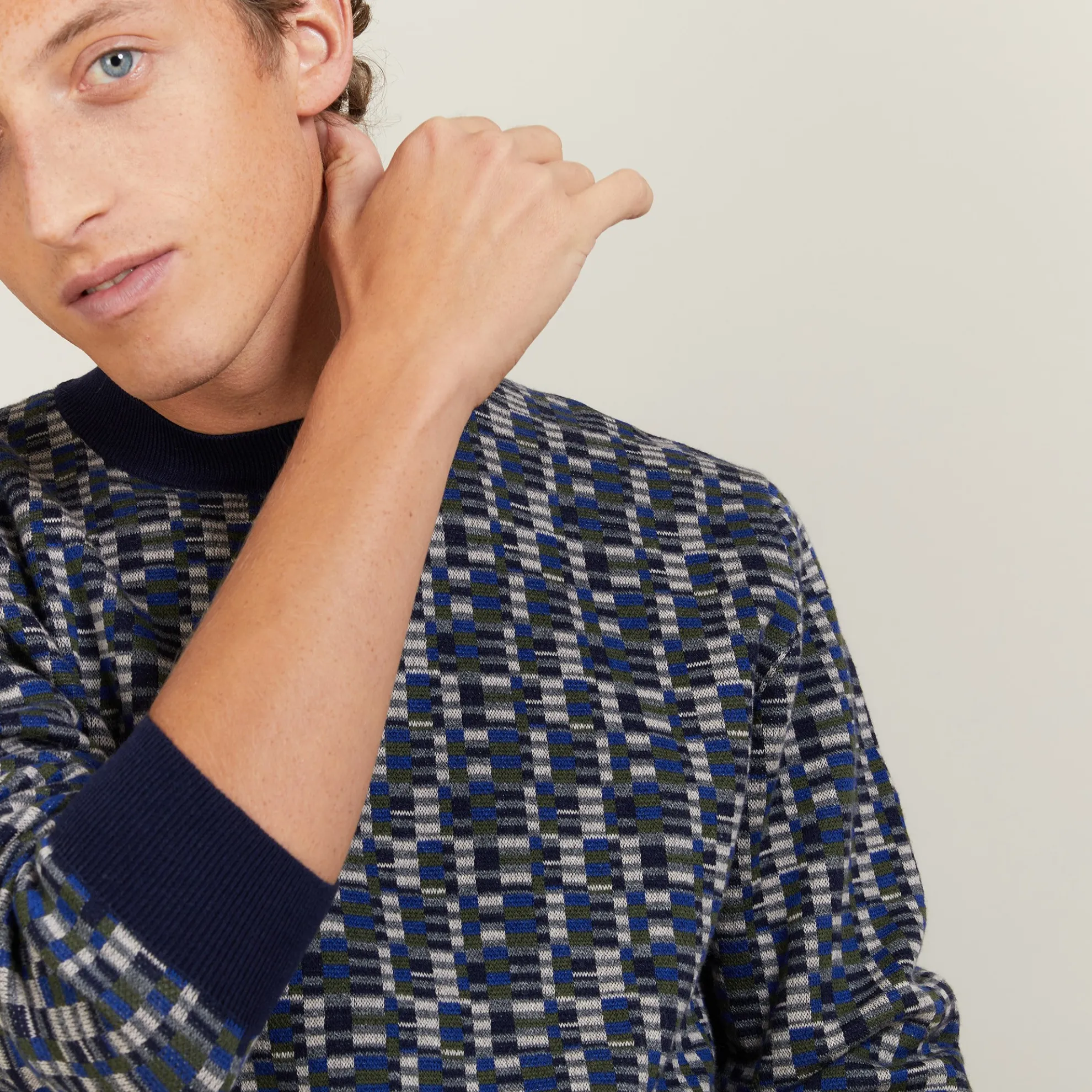 Maison Montagut Pull Graphique En Coton Et Laine - Lorenzo>Homme Pulls