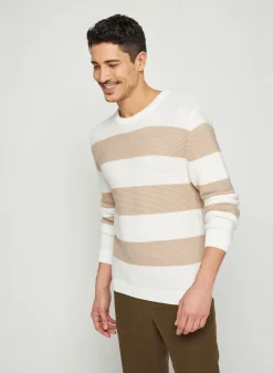 Maison Montagut Pull Grosses Rayures En Coton Bio - Rivage><noscript><img width=