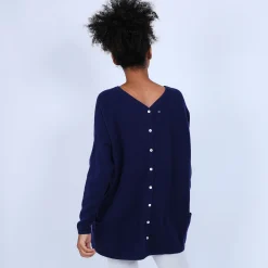 Maison Montagut Pull Large En Cachemire Boutonne Dans Le Dos - Osana><noscript><img width=