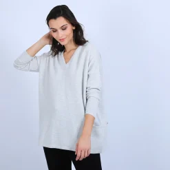 Maison Montagut Pull Large En Cachemire Boutonne Dans Le Dos - Osana><noscript><img width=