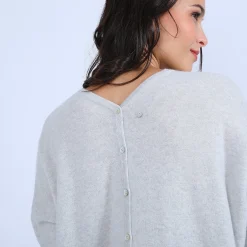 Maison Montagut Pull Large En Cachemire Boutonne Dans Le Dos - Osana><noscript><img width=