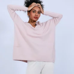 Maison Montagut Pull Large En Cachemire Boutonne Dans Le Dos - Osana><noscript><img width=