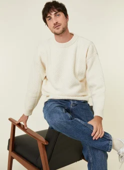 Maison Montagut Pull Maille Gaufree En Laine Et Cachemire - Fall><noscript><img width=