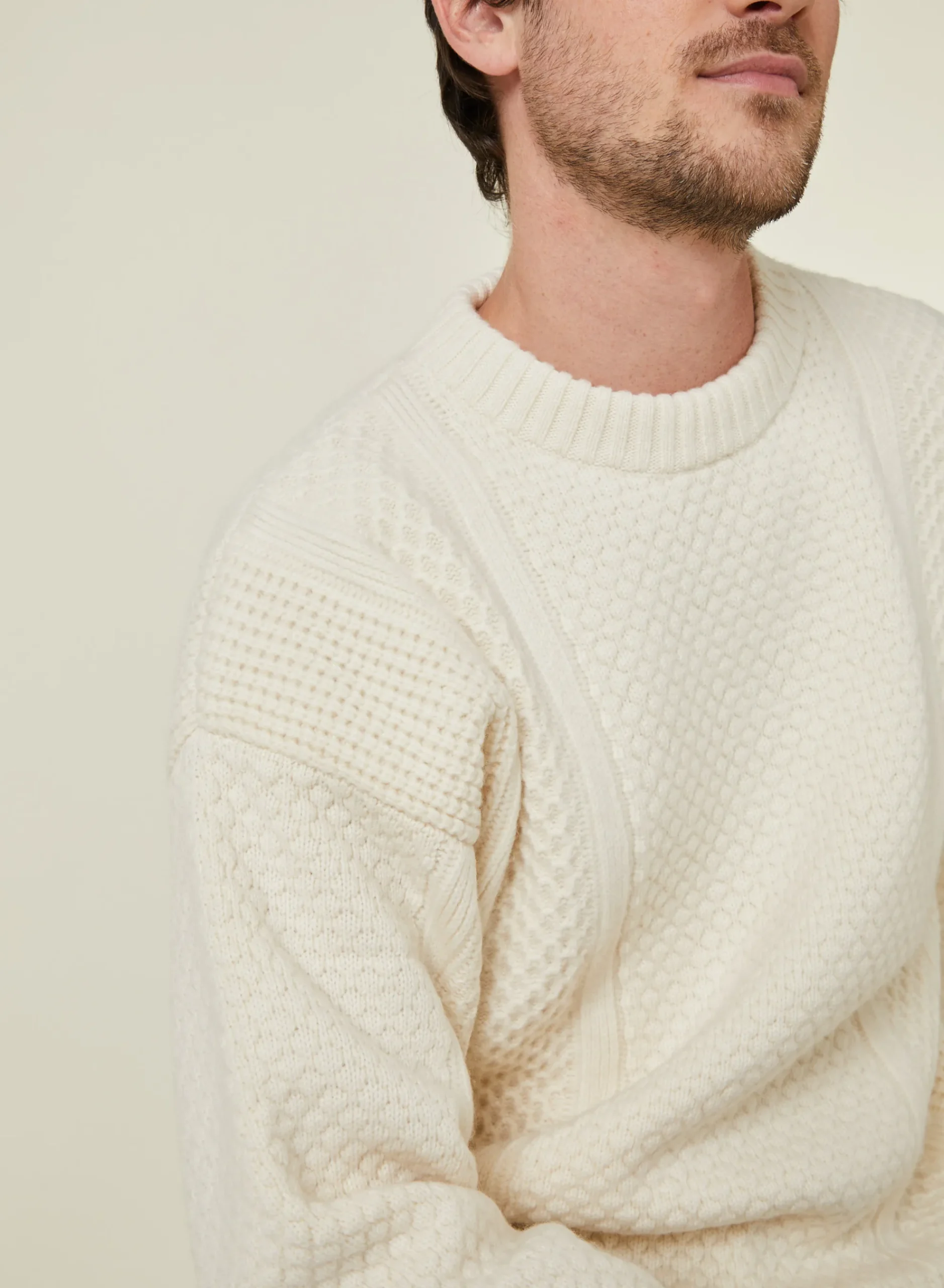 Maison Montagut Pull Maille Gaufree En Laine Et Cachemire - Fall>Homme Pulls